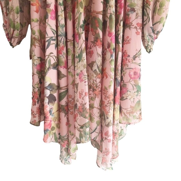 JayGodfrey Midi Dress Multicolored Floral Wrap - Picture 3 of 13